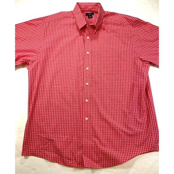 Brooks Brothers‎ Button Shirt Mens XL Long Sleeve Gingham Plaid Cotton - Picture 2 of 7